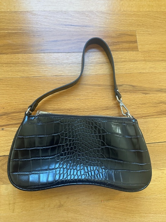 JW PEI Black Croc-Embossed Shoulder Bag - Women - Picture 3 of 7